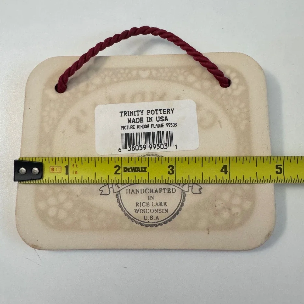 Trinity Pottery Handcrafted Ceramic Plaque Grandmas Cookies Wall Decor USA Made